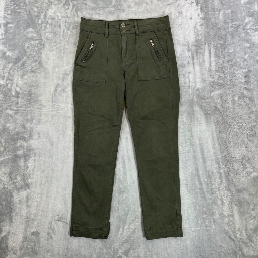 KUT from the Kloth High Rise Ankle Straight Leg Cargo Pants Women's Size 6 Green